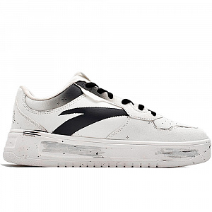 Anta Relaxed Wear resistant And Lightweight Low top Skateboard Shoes Unisex Black White 1 4151121