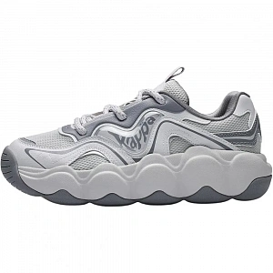 Kappa Urban Sports Abrasion Resistant Breathable Low Top Casual Shoes Unisex Gray