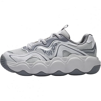 Kappa Urban Sports Abrasion Resistant Breathable Low Top Casual Shoes Unisex Gray