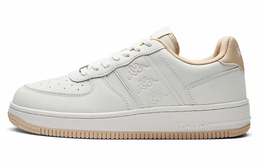 Kappa Back to Back Slip Resistant Abrasion Resistant Low top Skateboard Shoes Unisex White Brown купить в интернет-магазине Yoocart с быстрой доставкой по России.