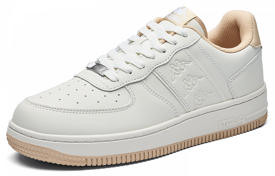 Kappa Back to Back Slip Resistant Abrasion Resistant Low top Skateboard Shoes Unisex White Brown купить в интернет-магазине Yoocart с быстрой доставкой по России.