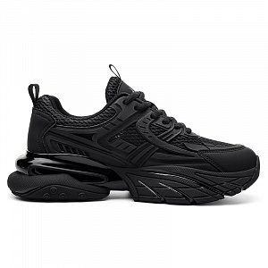 JEEP SPIRIT Abrasion Resistant Breathable Height Increasing Low top Chunky Sneakers Men's Black 1 4151599