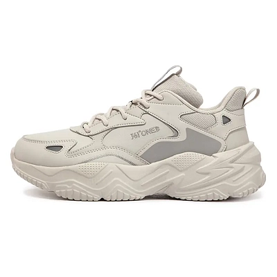 361° Croissant Anti-Slip And Wear-Resistant Water-Resistant Low-Top Casual Shoes Men's White Limestone Color