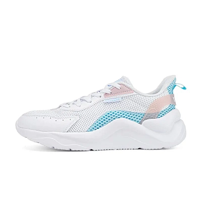 361° Cushioning Wear-Resistant Low-Top Casual Shoes Women's White Blue