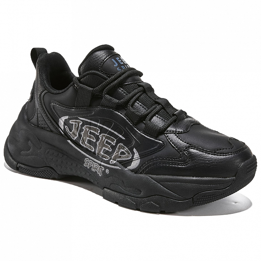 JEEP SPIRIT Low Top Casual Shoes Men's Graphite Black купить в интернет-магазине Yoocart с быстрой доставкой по России.