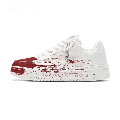 Anta Relaxed Wear resistant And Lightweight Low top Skateboard Shoes Unisex White Red
