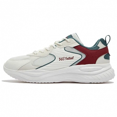 361° Cushioning And Abrasion Resistant Coverage Low Top Casual Shoes Men's Feather White Black Cherry