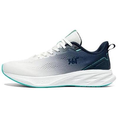 361° Wear resistant And Lightweight Low Top Casual Running Shoes Men's White Blue