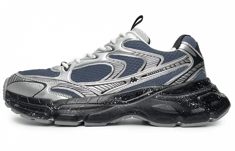 Kappa Cushioned Wear-Resistant Breathable Low-Top Running Shoes Unisex Black Blue купить в интернет-магазине Yoocart с быстрой доставкой по России.