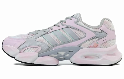 Adidas MEGASTRIDE Abrasion Resistant Low top Running Shoes Unisex Gray Pink Green