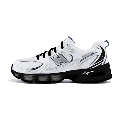 New Balance NB 530 Abrasion Resistant Low Top Casual Running Shoes Unisex White Silver Black