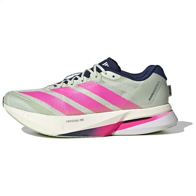 Adidas Adizero Boston 13 Running Shoes Men's Green Pink Blue