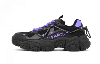 FILA Fluid Purple Night Storm Low Top Casual Shoes Unisex Black