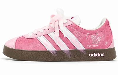 Adidas VL Court 2.0 Skateboard Shoes Unisex Low top Pink