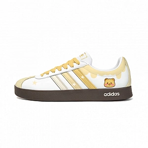 Adidas VL Court 2.0 Skateboard Shoes Unisex Low top White/Yellow