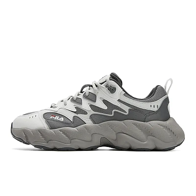 FILA Fern 2 Abrasion Resistant, Breathable, Lightweight Low top Casual Shoes Men's Gray White