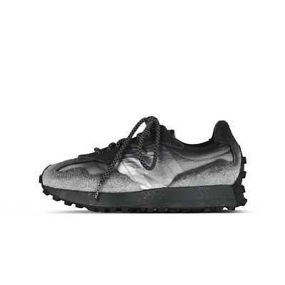 New Balance NB 327 Cushioning, Breathable, And Wide Coverage Low top Running Shoes Unisex Black Silver