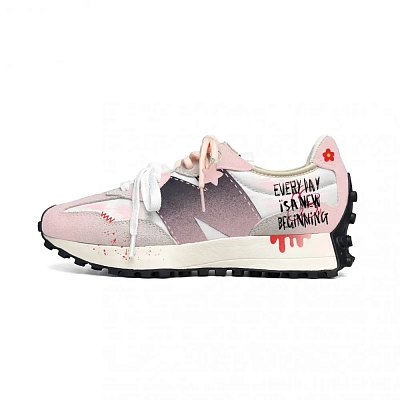 New Balance NB 327 Abrasion Resistant Low top Casual Running Shoes Women's White Pink