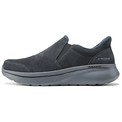 Skechers MEN'S GO WALK Support Walking Shoes Men's Charcoal Gray