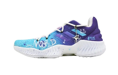 Adidas Pro Bounce 2018 Star Cloud Travel Cushioning Low top Basketball Shoes Men's Blue Purple