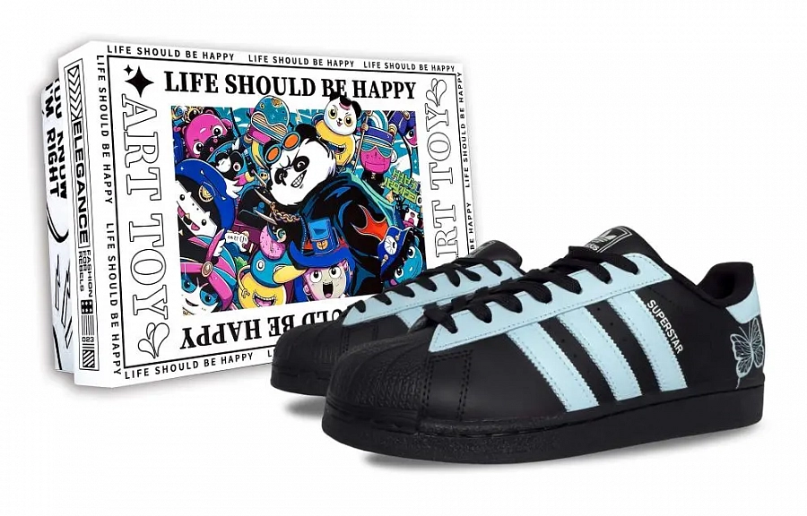Adidas Originals Superstar Skateboard Shoes Unisex Low top Black Blue купить в интернет-магазине Yoocart с быстрой доставкой по России.