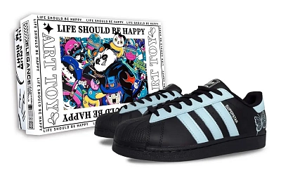 Adidas Originals Superstar Skateboard Shoes Unisex Low top Black Blue
