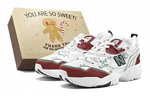 New Balance NB 608 V1 Anti Slip Wear Resistant Low Top Training Shoes Women's White Red Green