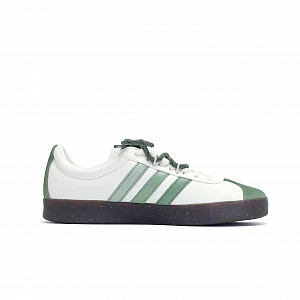 Adidas VL COURT 2.0 Abrasion Resistant Low top German Army Trainers Unisex White Green 1 4155371
