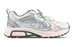 New Balance NB 410 V5 Breathable Low top Running Shoes Unisex White Silver Pink 1 4155381