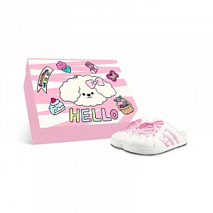 Adidas ADILETTE CLOGS Closed Toe Slippers Unisex White Pink