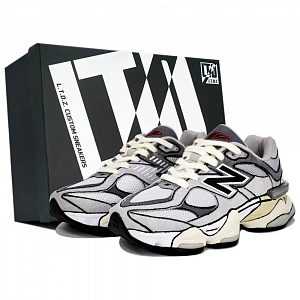 New Balance NB 9060 LTDZ Distressed Hem, Box Anti Slip Wear Resistant Low Top Casual Shoes Unisex Light Gray