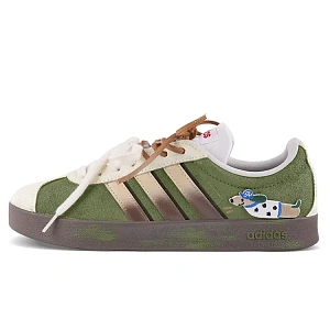 Adidas VL COURT 2.0 Cushioning, Wear Resistant Low top Skateboard Shoes Unisex Green Beige