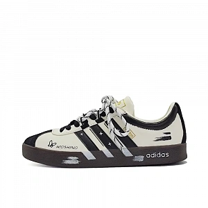 Adidas VL COURT 2.0 Abrasion Resistant Low top German Army Trainers Unisex Black White