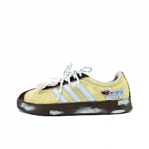 Adidas VL Court 2.0 Skateboard Shoes Unisex Low top Yellow Brown