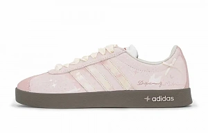 Adidas VL COURT 2.0 Pink Mist Dreamy MONE Manufacturing Abrasion Resistant Low top Skateboard Shoes Unisex Pink