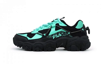 FILA Fluid Green Shadow Dance Abrasion Resistant Low top Casual Shoes Unisex Black