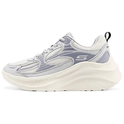 Skechers Casual Abrasion Resistant Breathable Height Increasing Casual Shoes Women's Gray