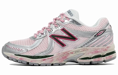 New Balance 860 Extreme Footwear, Peach Juice Gummies Breathable Low top Casual Shoes Unisex Black Pink Silver