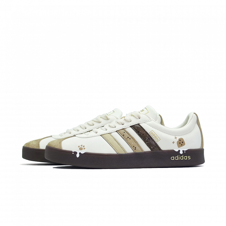 Adidas Vl Court Classic Abrasion Resistant Low top Skateboard Shoes Unisex White Brown купить в интернет-магазине Yoocart с быстрой доставкой по России.