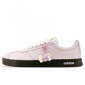 Adidas VL COURT 2.0 Honey Velvet, Special Box Cushioning, Wear Resistant Low top Skateboard Shoes Women's Pink 1 4156715