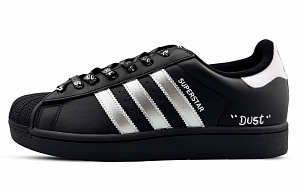 Adidas Originals Superstar Abrasion Resistant Low Top Skateboard Shoes Unisex Black Silver 1 4156763