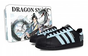 Adidas Originals Superstar Blue Flash Butterfly, Box Abrasion Resistant Low top Skateboard Shoes Unisex Black Blue