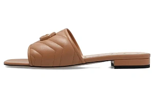 GUCCI Slide Slippers Women's Beige