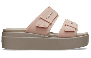 Crocs Pale Blush Brooklyn Sandal 'Brown Beige' Women's 1 4156911