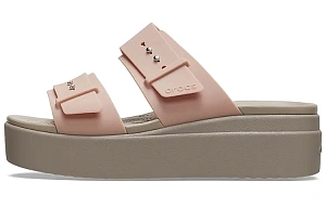 Crocs Pale Blush Brooklyn Sandal 'Brown Beige' Women's