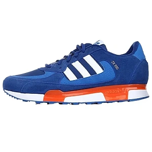 Adidas Originals Slip Resistant, Abrasion Resistant, Breathable Low top Casual Running Shoes Men's White Blue