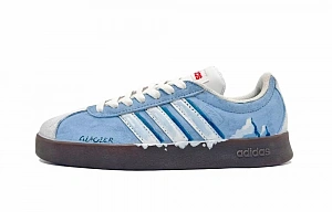 Adidas VL COURT 2.0 Lifestyle Glacier Contour Abrasion Resistant Low top Skateboard Shoes Women's Sea Blue