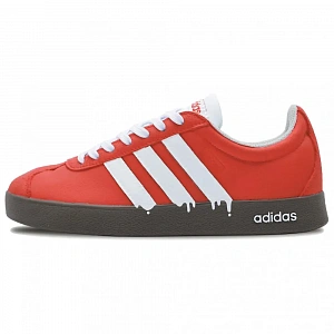 Adidas VL COURT 2.0 Begonia Cong Abrasion Resistant Low top Skateboard Shoes Women's Red