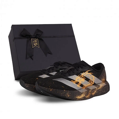 Adidas Adizero Evo SL Cushioning Low top Running Shoes Men's Black Gold