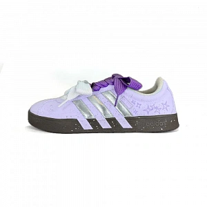 Adidas VL COURT 2.0 Abrasion Resistant Low Top Skateboard Shoes Unisex Purple